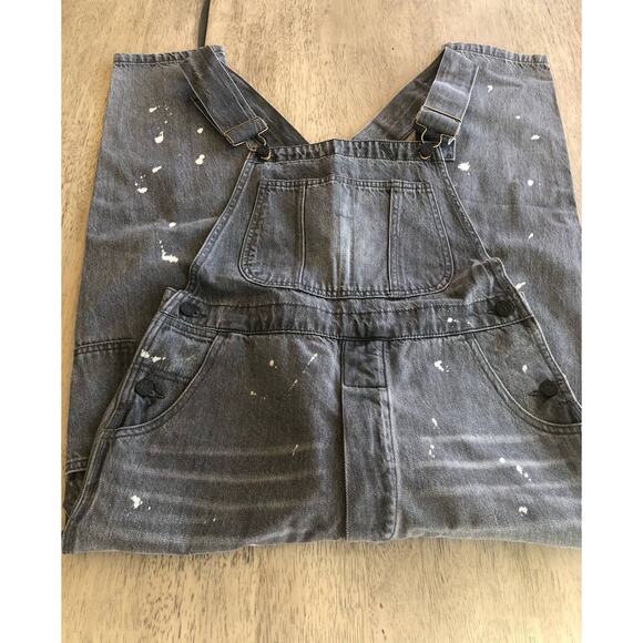 Sandrine Rose Polka Grey Distressed Overalls - S - Picture 7 of 9